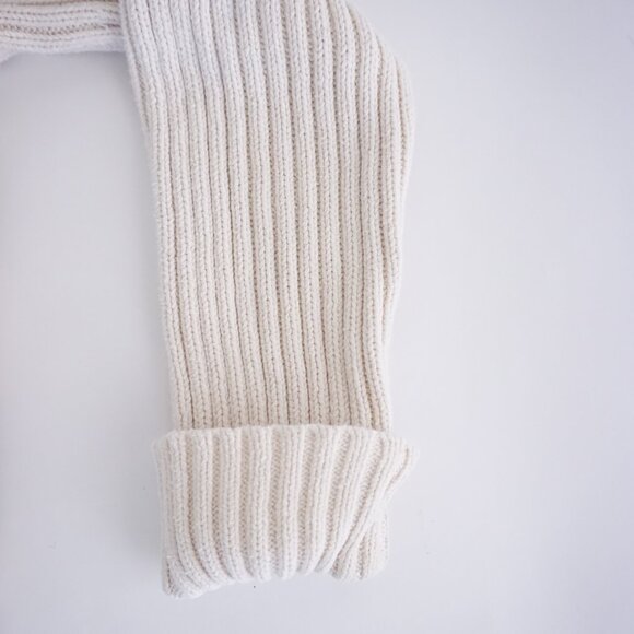 Liz Claiborne Patchwork Knit Sweater Neutral Gray Cream Minimalist Cottagecore L - Picture 4 of 9